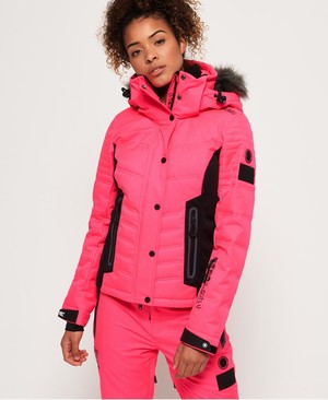 Superdry Luxe Snow Puffer Női Kabát Rózsaszín | TVSJF3671